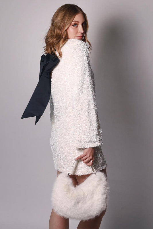 VESTIDO LENTEJUELAS CON MOÑO