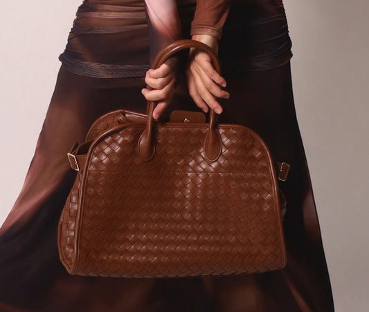 BOLSA TEJIDA | BROWN￼